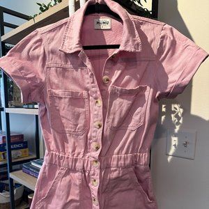 show me your mumu Cannon Romper pink